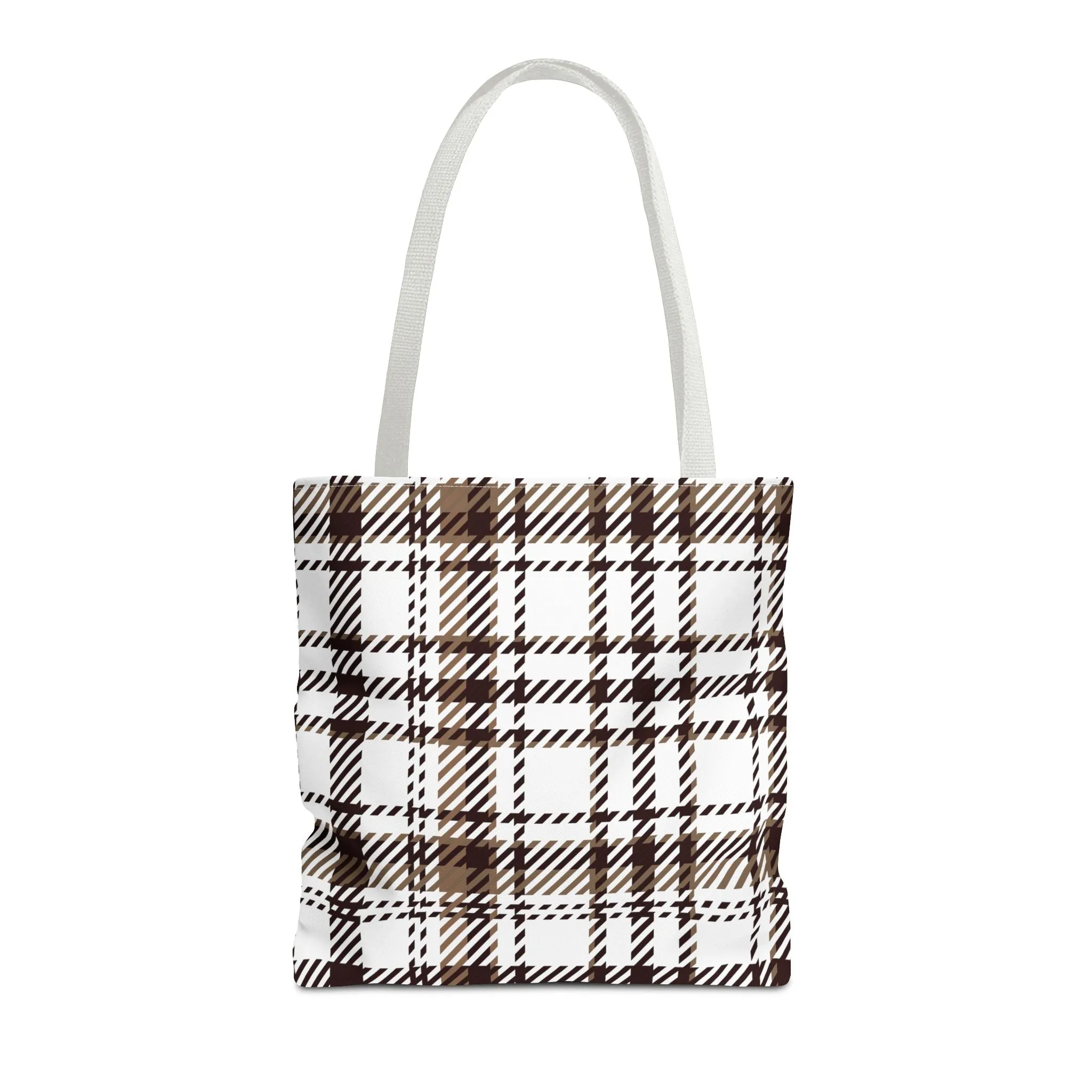 Neutral & Plaid Tote Bag