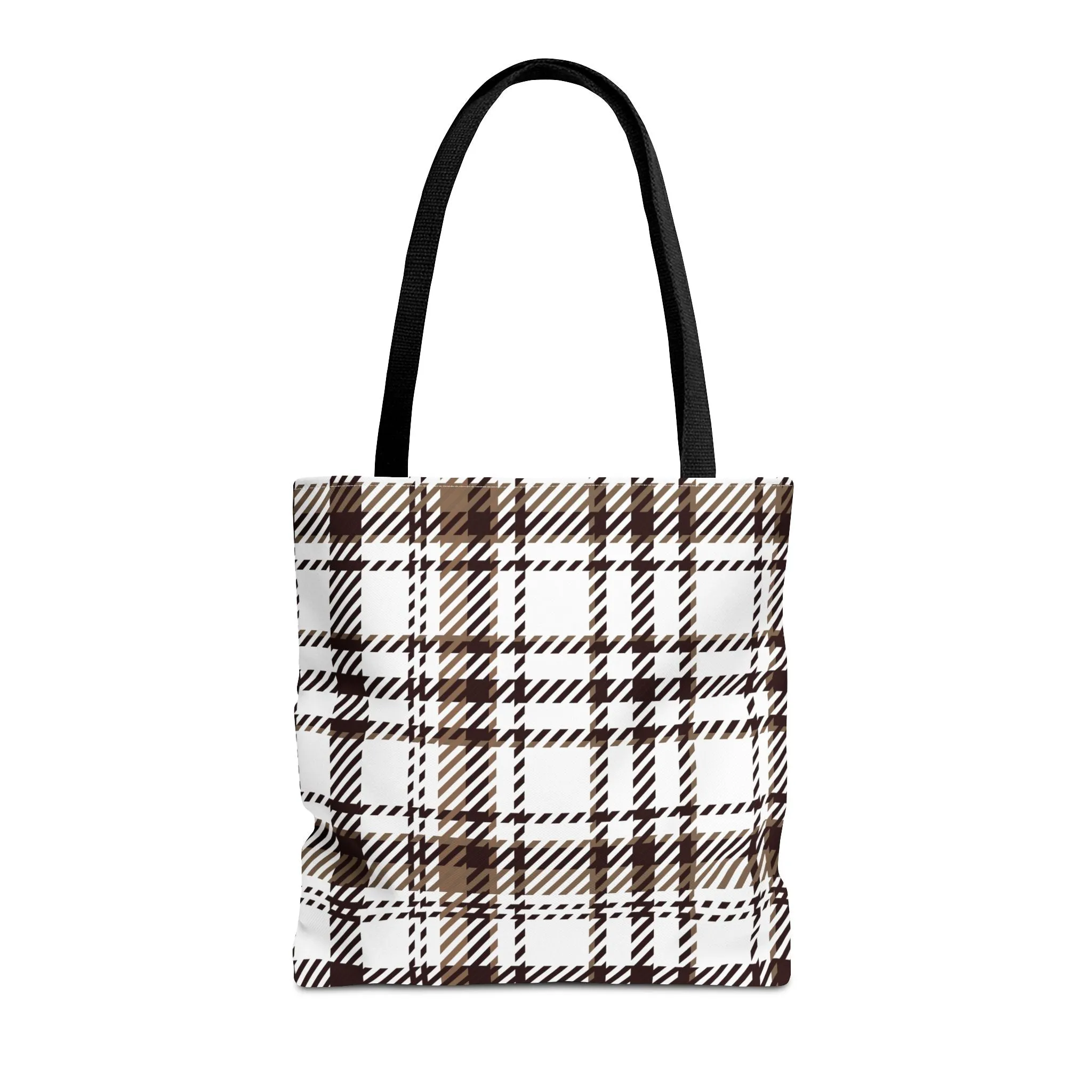 Neutral & Plaid Tote Bag