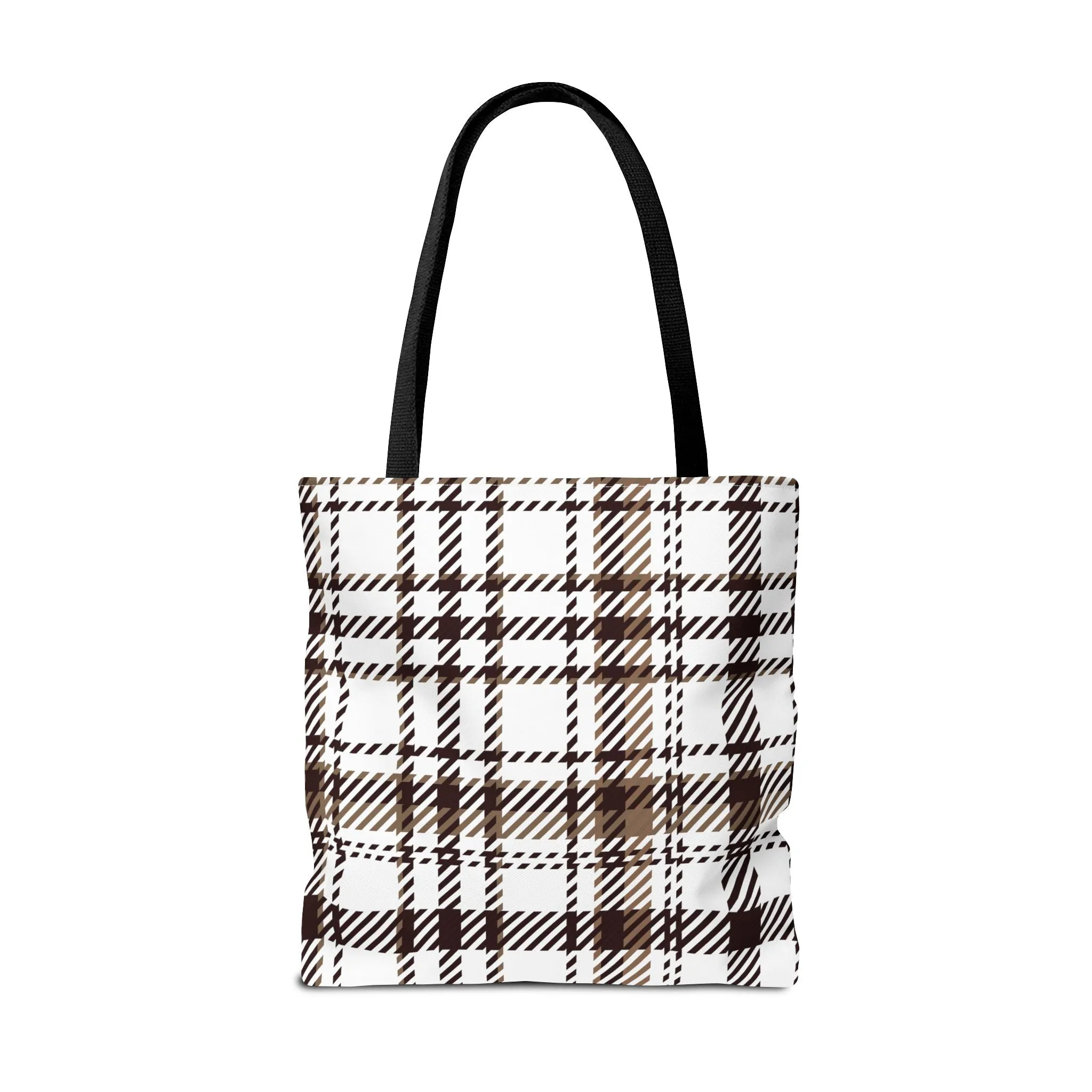 Neutral & Plaid Tote Bag