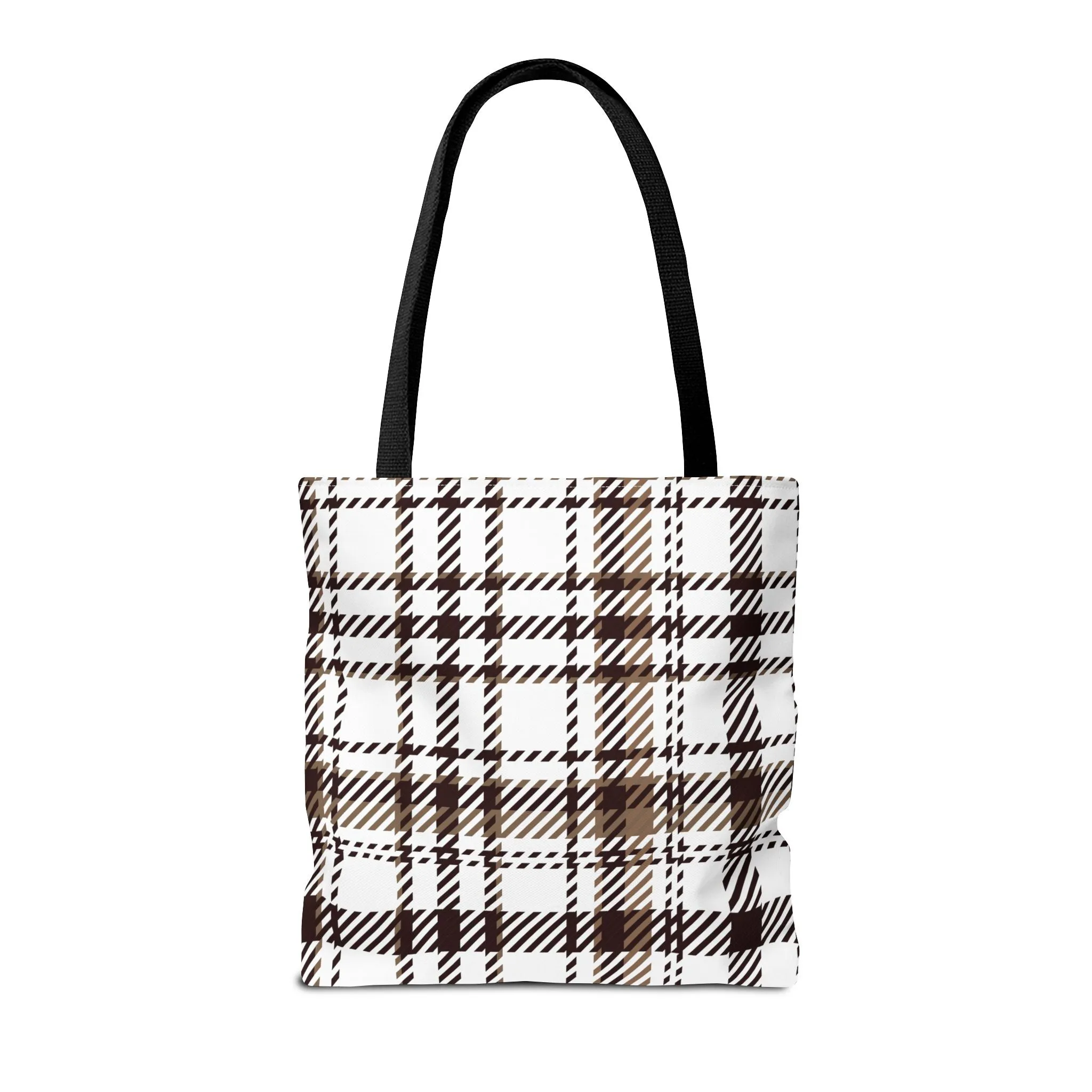 Neutral & Plaid Tote Bag