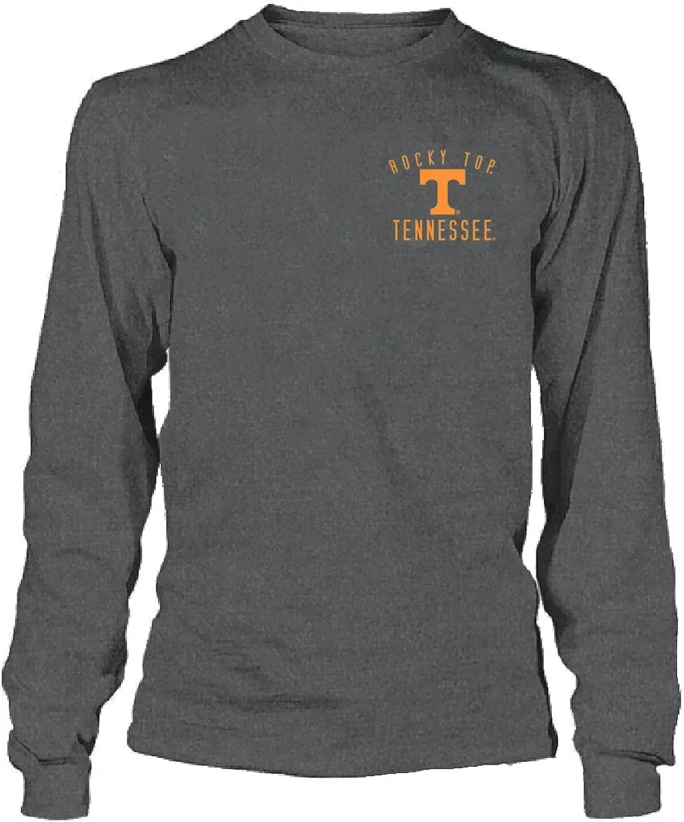 New World Graphics Tennessee Vols Men's Grey 2 Sided Life is Better Long Sleeve T Shirt