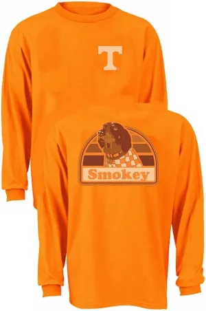 New World Graphics Tennessee Vols Men's Orange 2 Sided Smokey Portrait Long Sleeve T Shirt
