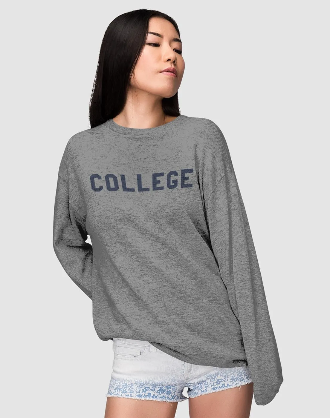 New York Fashion Police College Sweatshirt - Belushi Bluto Tribute 70s Comedy Crewneck - Men's Grey Large