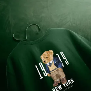 New York Teddy Bottle Green Oversized T-shirt