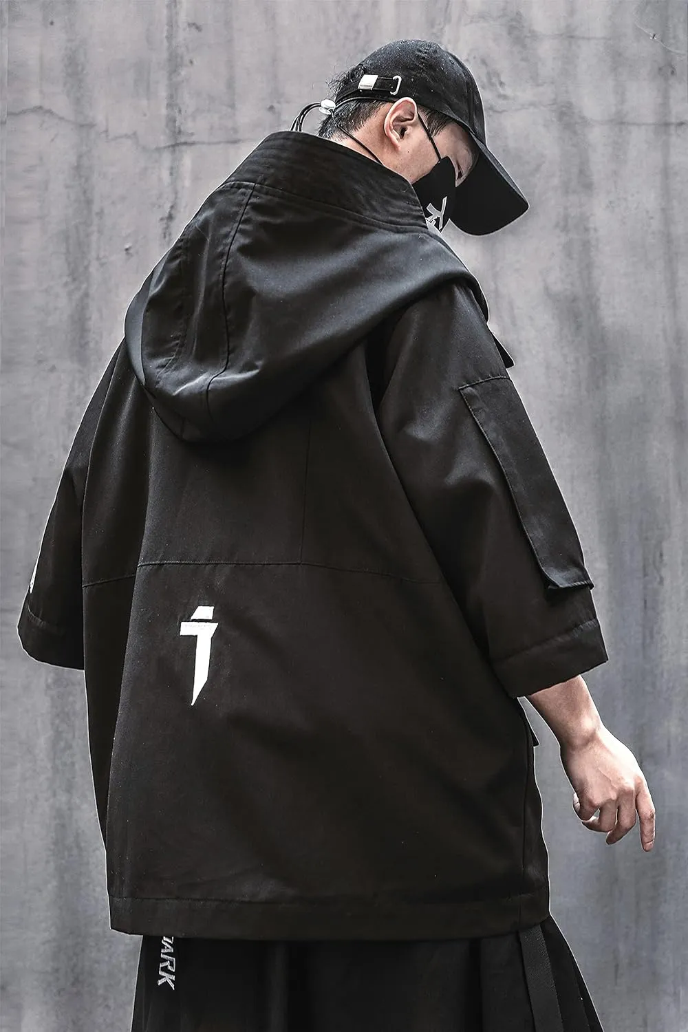 Niepce Inc Japanese Streetwear Zip Up Windbreaker Jackets for Men