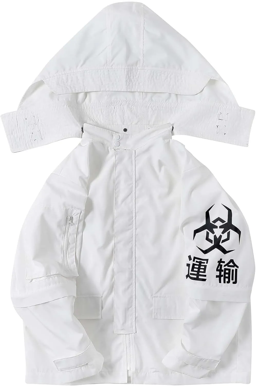 Niepce Inc Japanese Streetwear Zip Up Windbreaker Jackets for Men