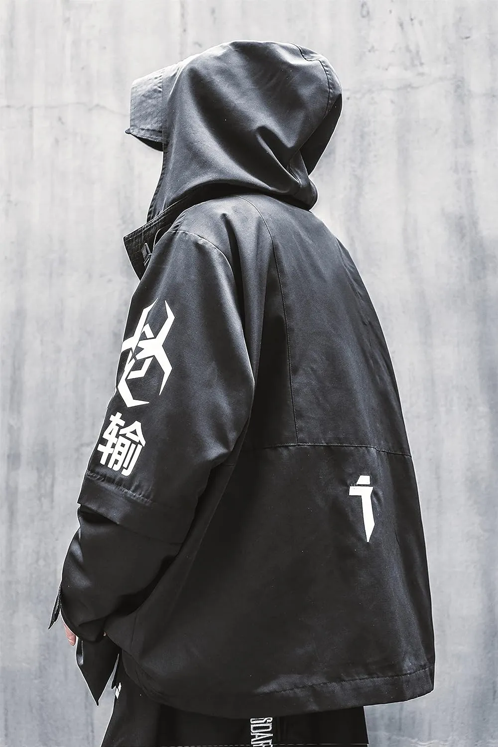 Niepce Inc Japanese Streetwear Zip Up Windbreaker Jackets for Men