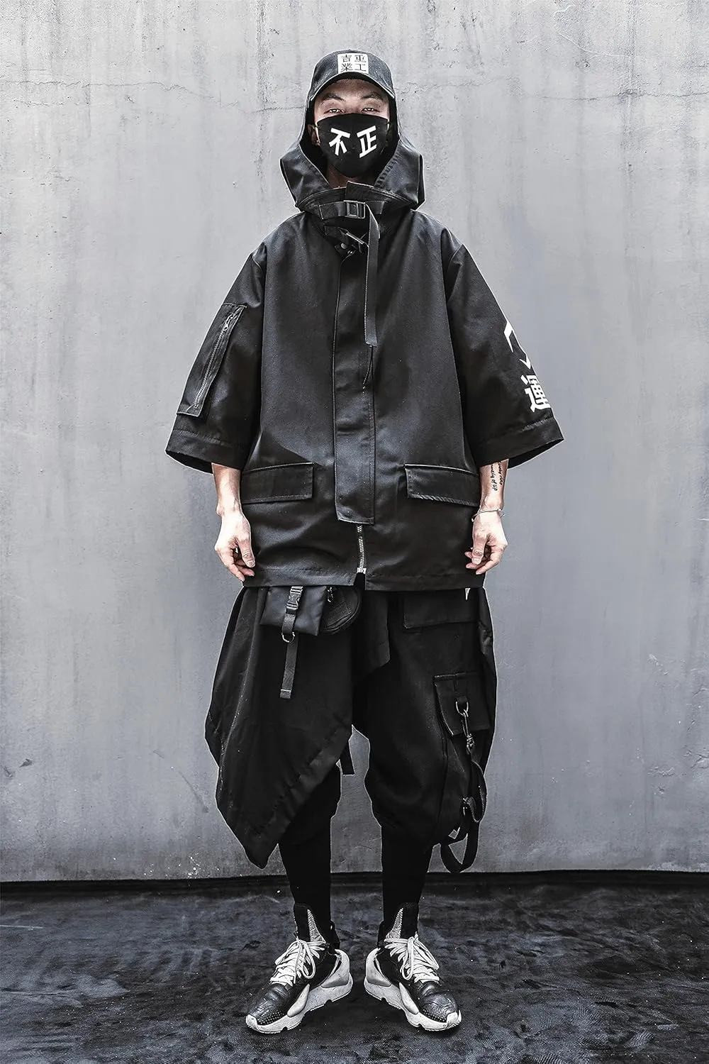 Niepce Inc Japanese Streetwear Zip Up Windbreaker Jackets for Men
