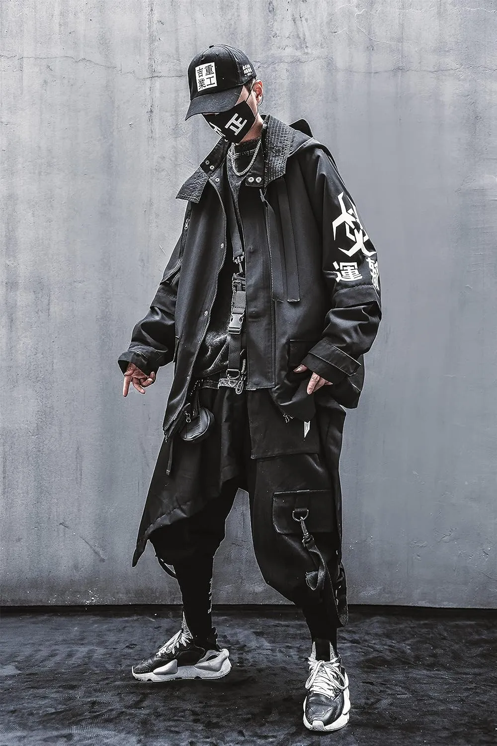 Niepce Inc Japanese Streetwear Zip Up Windbreaker Jackets for Men