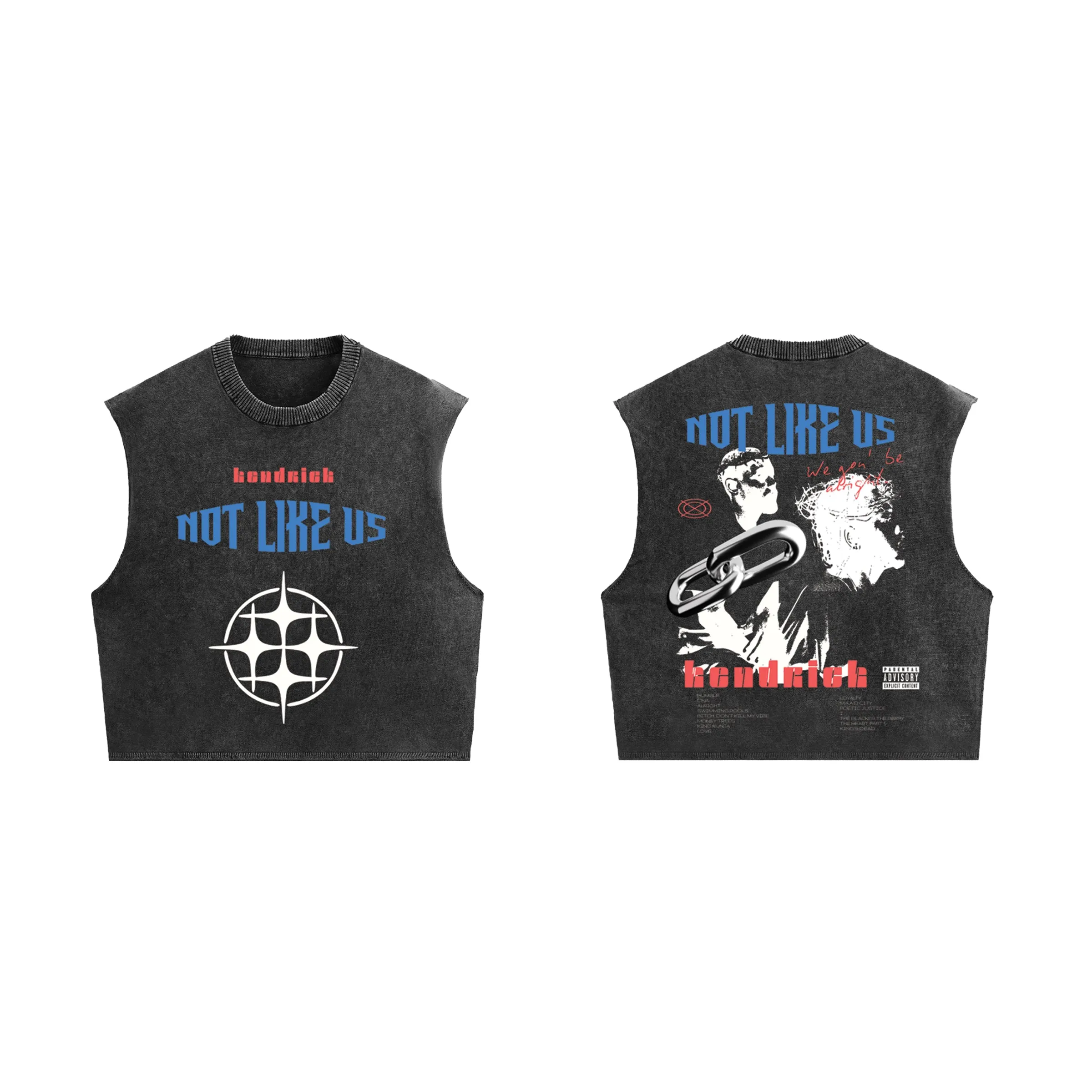 Not Like Us Designed Oversized Vest