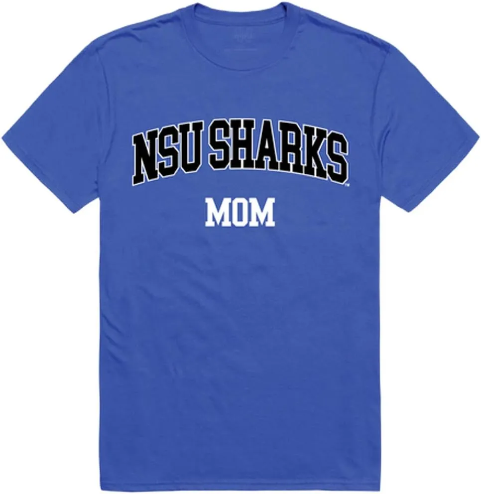 NSU Nova Southeastern University Sharks Mom Tee T-Shirt - Royal, Small