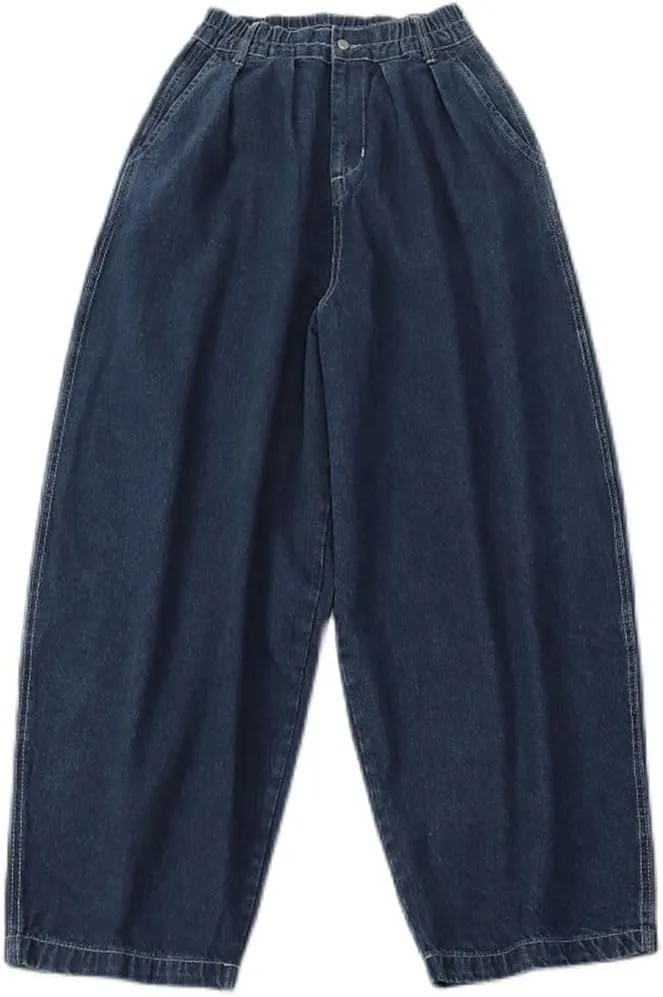 Nutriangee Men's Loose Fit Baggy Jeans Casual Streetwear Wide Leg Hip Hop Oversized Denim Pants