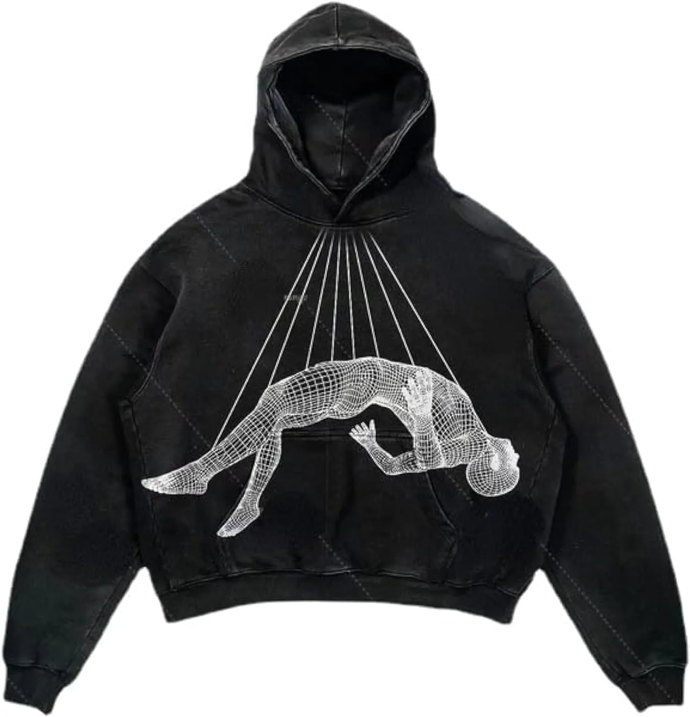 Obenie Halloween Y2K Hoodie Gothic Casual Alphabet Blast Print Pattern Skull Fashion Hoodie Men Harajuku Men Clothing