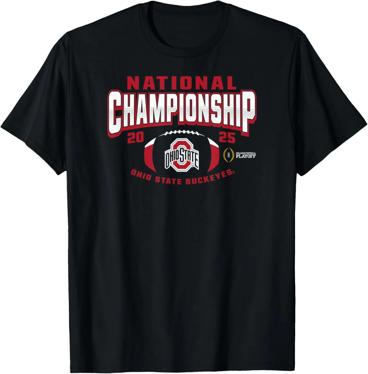 Ohio State Buckeyes Unisex-Adult T-Shirt, Black, Small, Short Sleeve, Crew Neck, College Team Fan T-Shirt