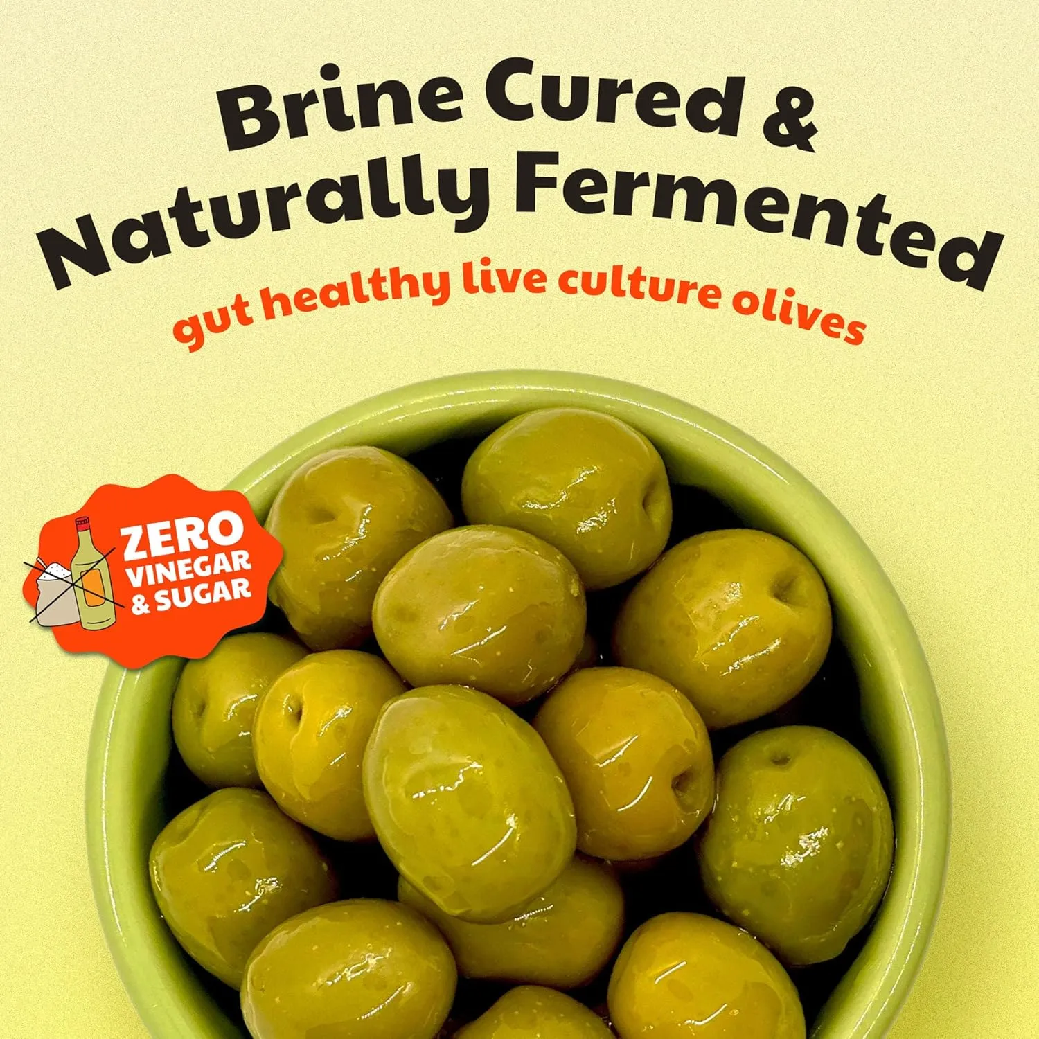 Olive My Pickle Green Olives Pitted Butter 16 oz | 1 Pack Bundle of Healthy Live Culture Castelvetrano Olives Pitted for Gut Health | Perfect Olive Snack Packs for Paleo Diets & More - 16oz per bag