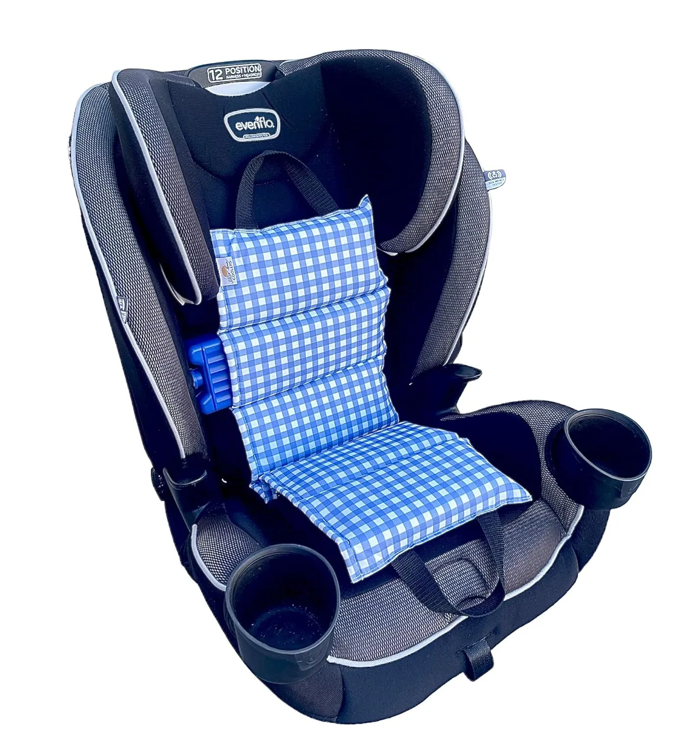 Original Car Seat Cooler Washable Insulated Ice Pack Infant Car Seat Cooling Cushion Mat for Hot Weather Multifunctional Baby Cooling Pad (Gingham)