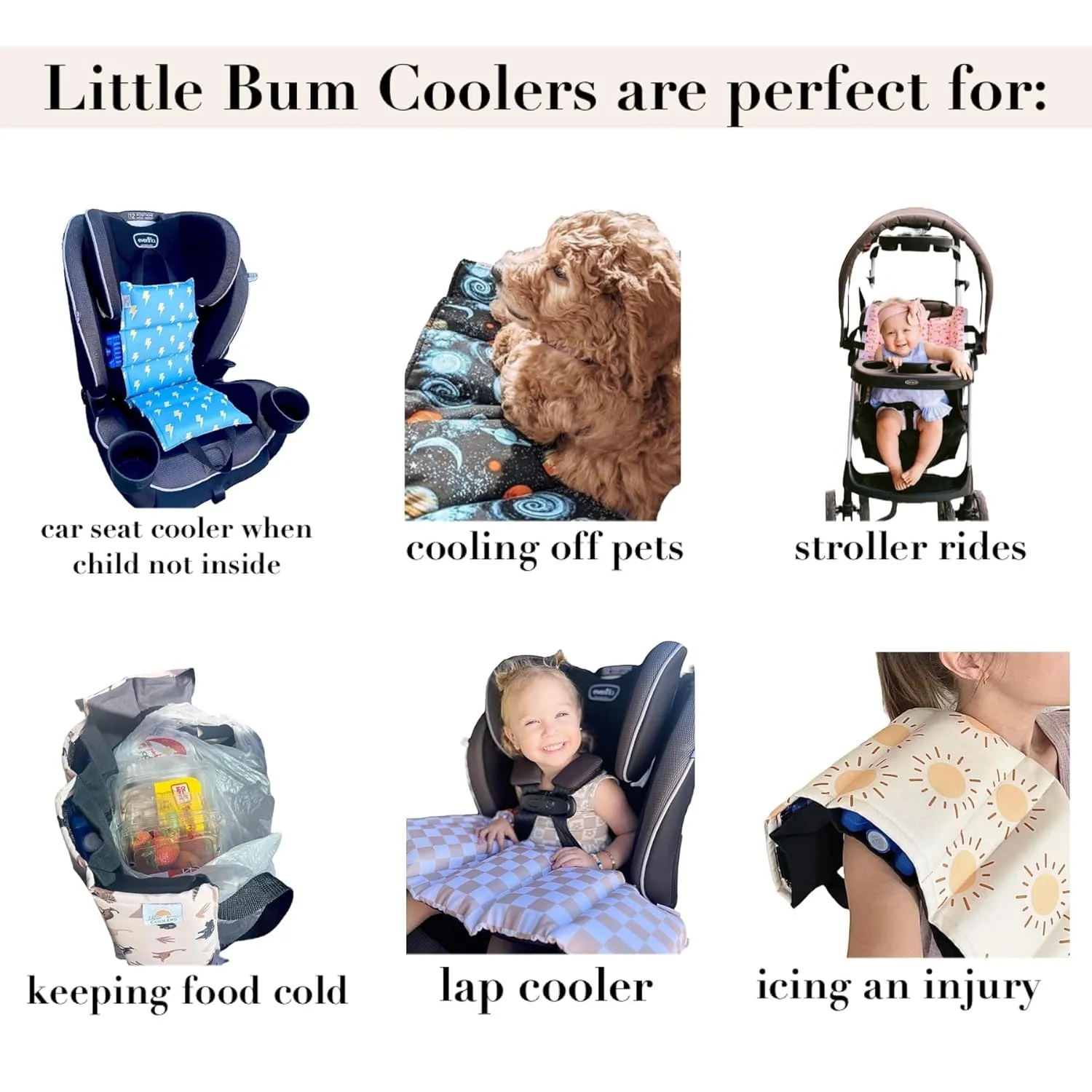 Original Car Seat Cooler Washable Insulated Ice Pack Infant Car Seat Cooling Cushion Mat for Hot Weather Multifunctional Baby Cooling Pad (Gingham)