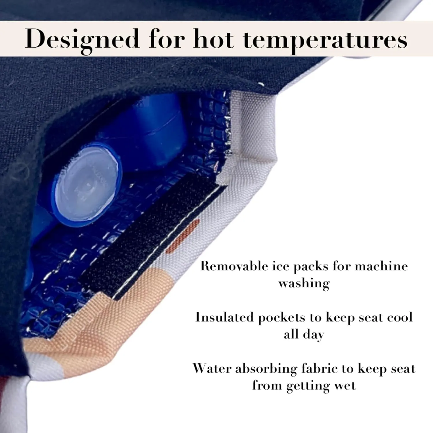 Original Car Seat Cooler Washable Insulated Ice Pack Infant Car Seat Cooling Cushion Mat for Hot Weather Multifunctional Baby Cooling Pad (Gingham)