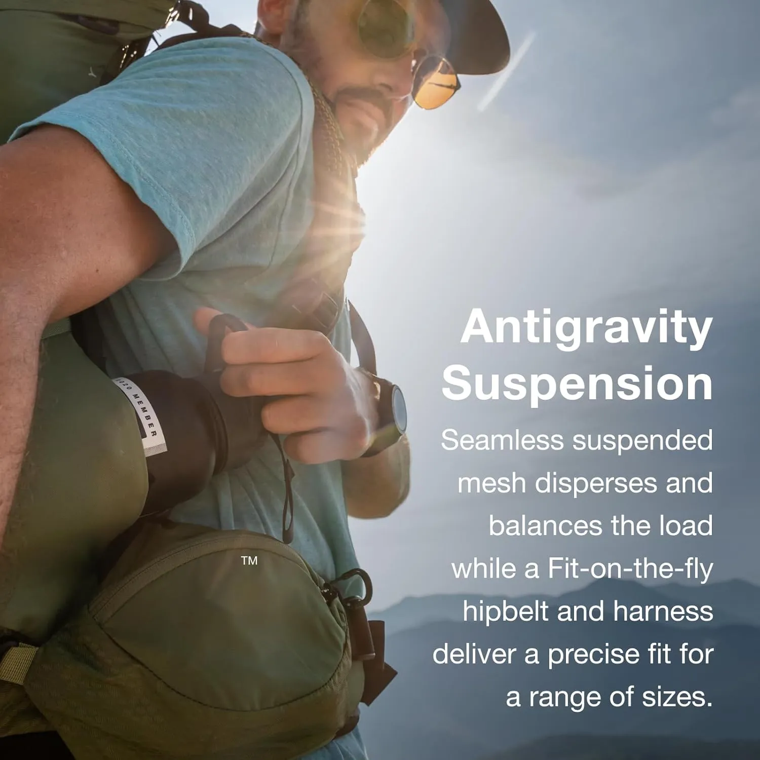 Osprey Atmos AG 65L Men's Backpacking Backpack, Venturi Blue, L/XL