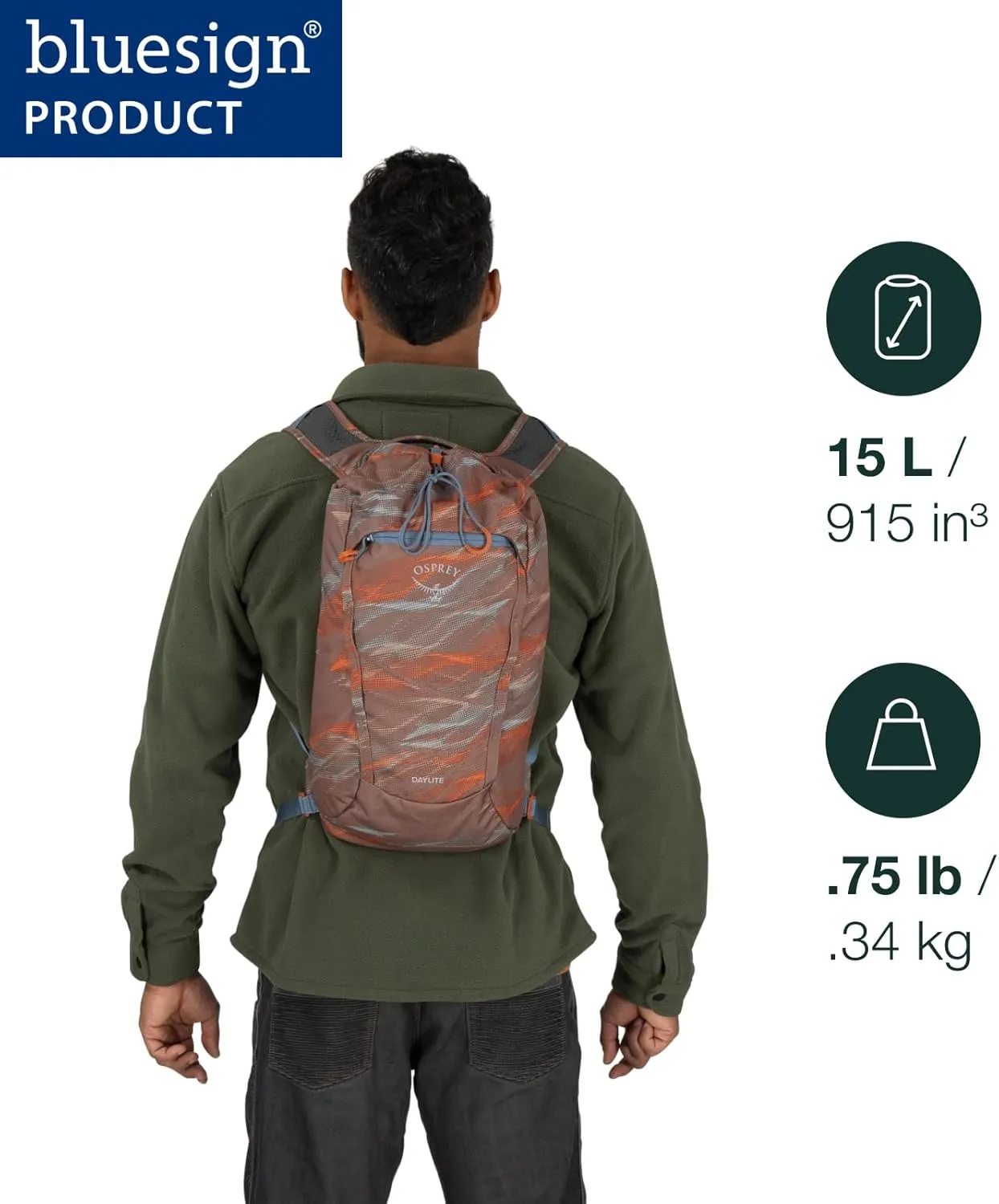 Osprey Daylite Cinch Backpack, Black