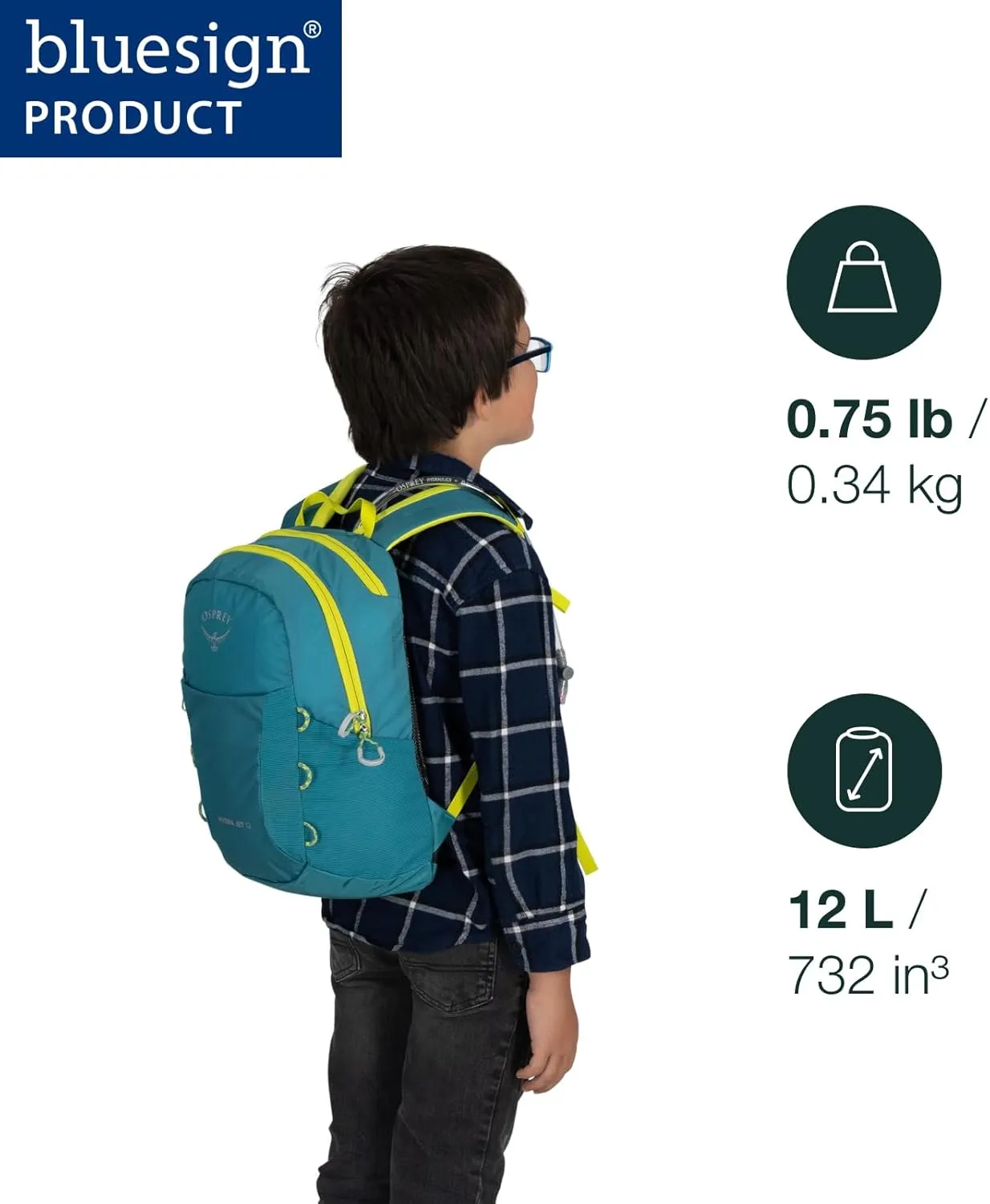 Osprey HydraJet 12L Kids' Hiking Backpack with Hydraulics Reservoir, Euphoria Purple