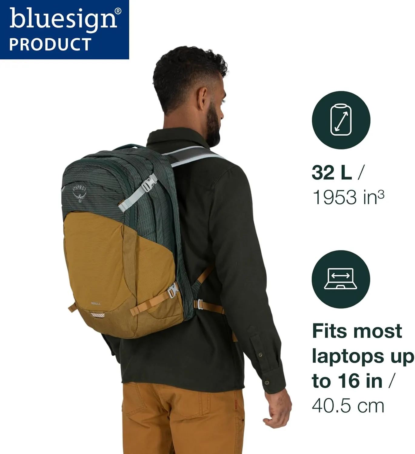 Osprey Nebula Commuter Backpack, Alpaca Tan/Latte Brown Heather
