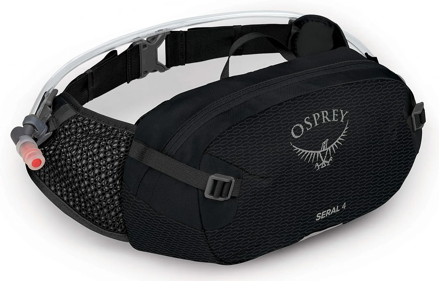 Osprey Seral 4L Unisex Biking Waist Pack with Hydraulics Reservoir, Black