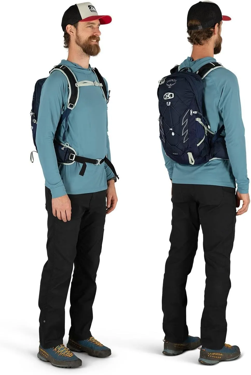 Osprey Talon 11L Men's Hiking Backpack with Hipbelt, Eclipse Grey, S/M