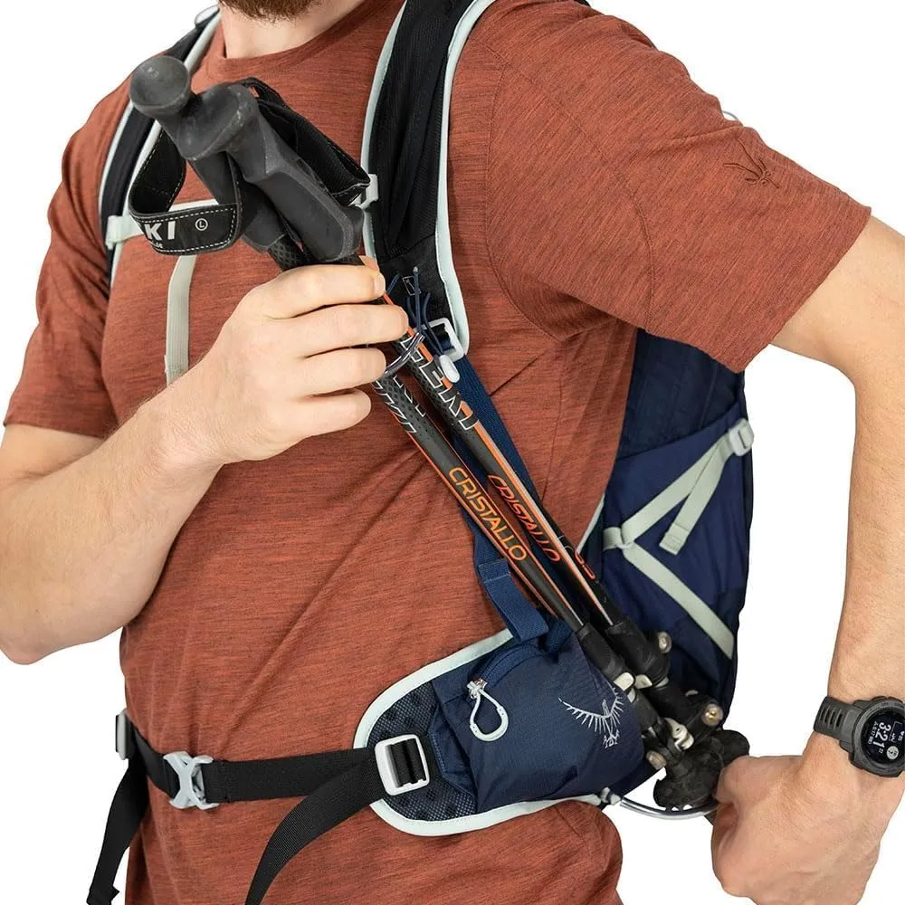 Osprey Talon 11L Men's Hiking Backpack with Hipbelt, Stealth Black, L/XL