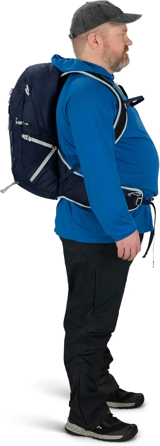 Osprey Talon 22L Men's Hiking Backpack with Hipbelt, Ceramic Blue, L/XL, Extended Fit