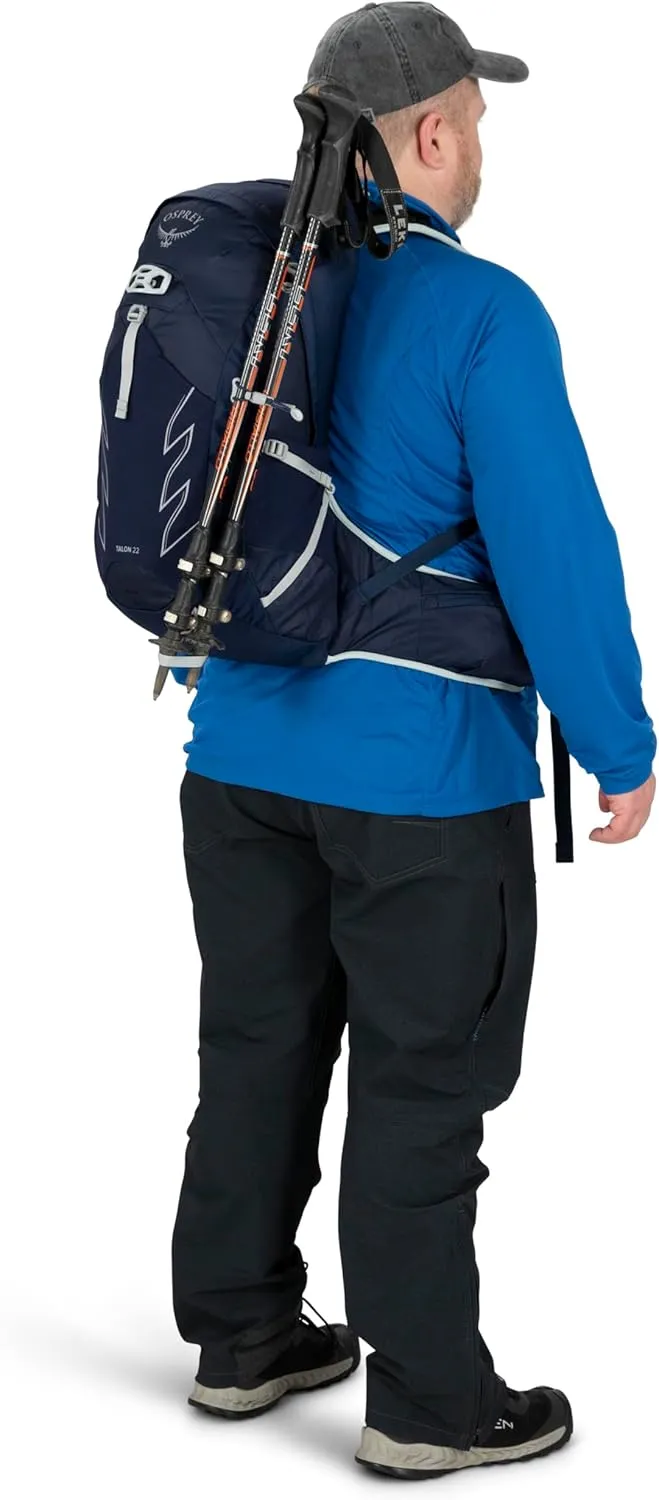 Osprey Talon 22L Men's Hiking Backpack with Hipbelt, Ceramic Blue, L/XL, Extended Fit