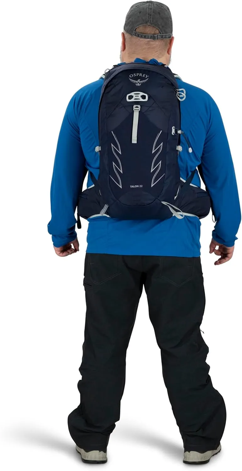Osprey Talon 22L Men's Hiking Backpack with Hipbelt, Ceramic Blue, L/XL, Extended Fit