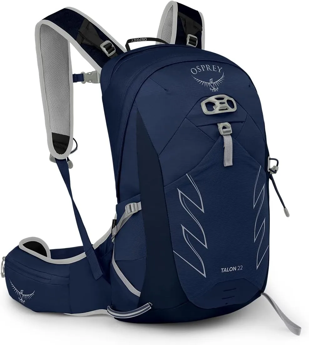 Osprey Talon 22L Men's Hiking Backpack with Hipbelt, Ceramic Blue, L/XL, Extended Fit