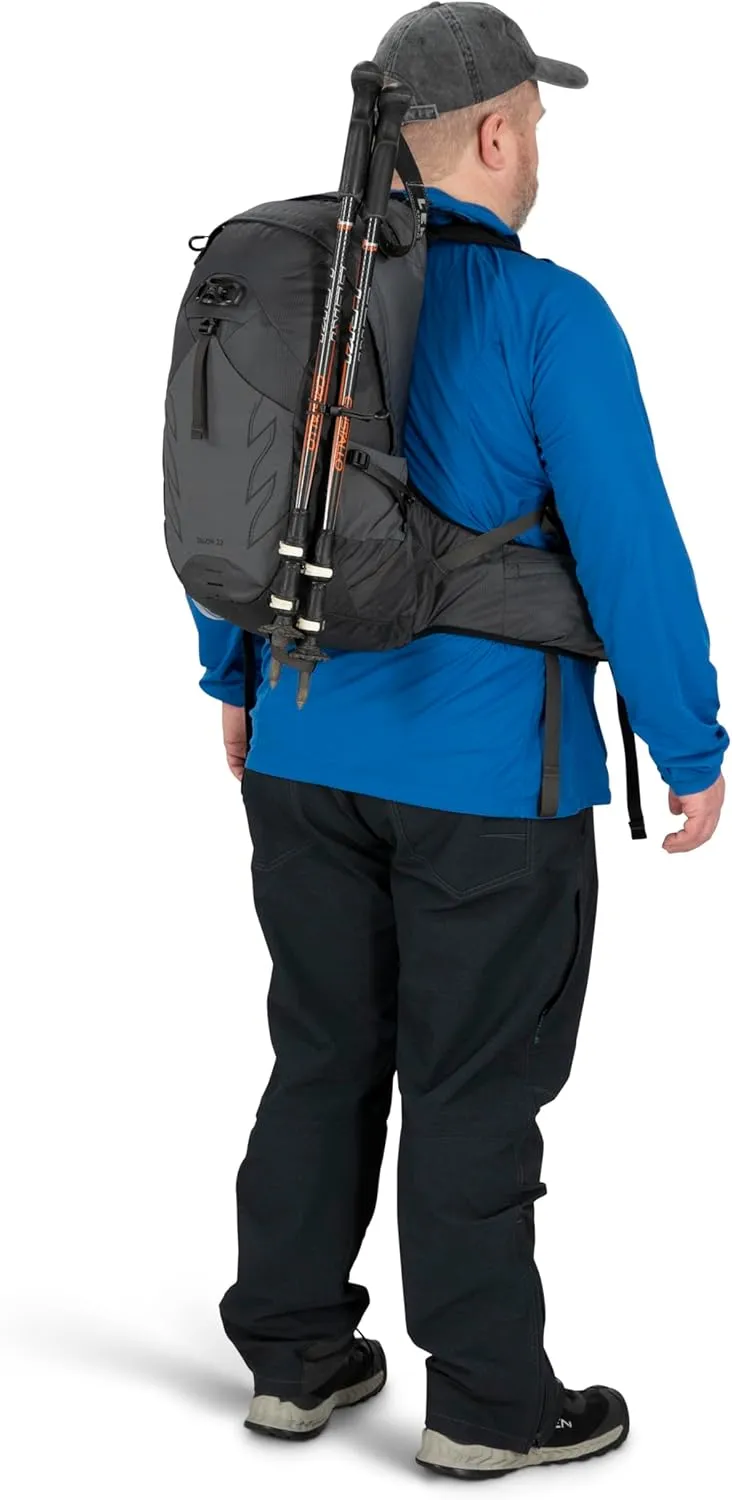 Osprey Talon 22L Men's Hiking Backpack with Hipbelt, Eclipse Grey, L/XL, Extended Fit