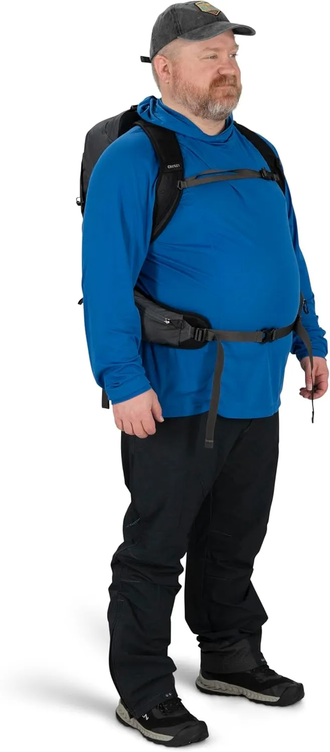 Osprey Talon 22L Men's Hiking Backpack with Hipbelt, Eclipse Grey, L/XL, Extended Fit