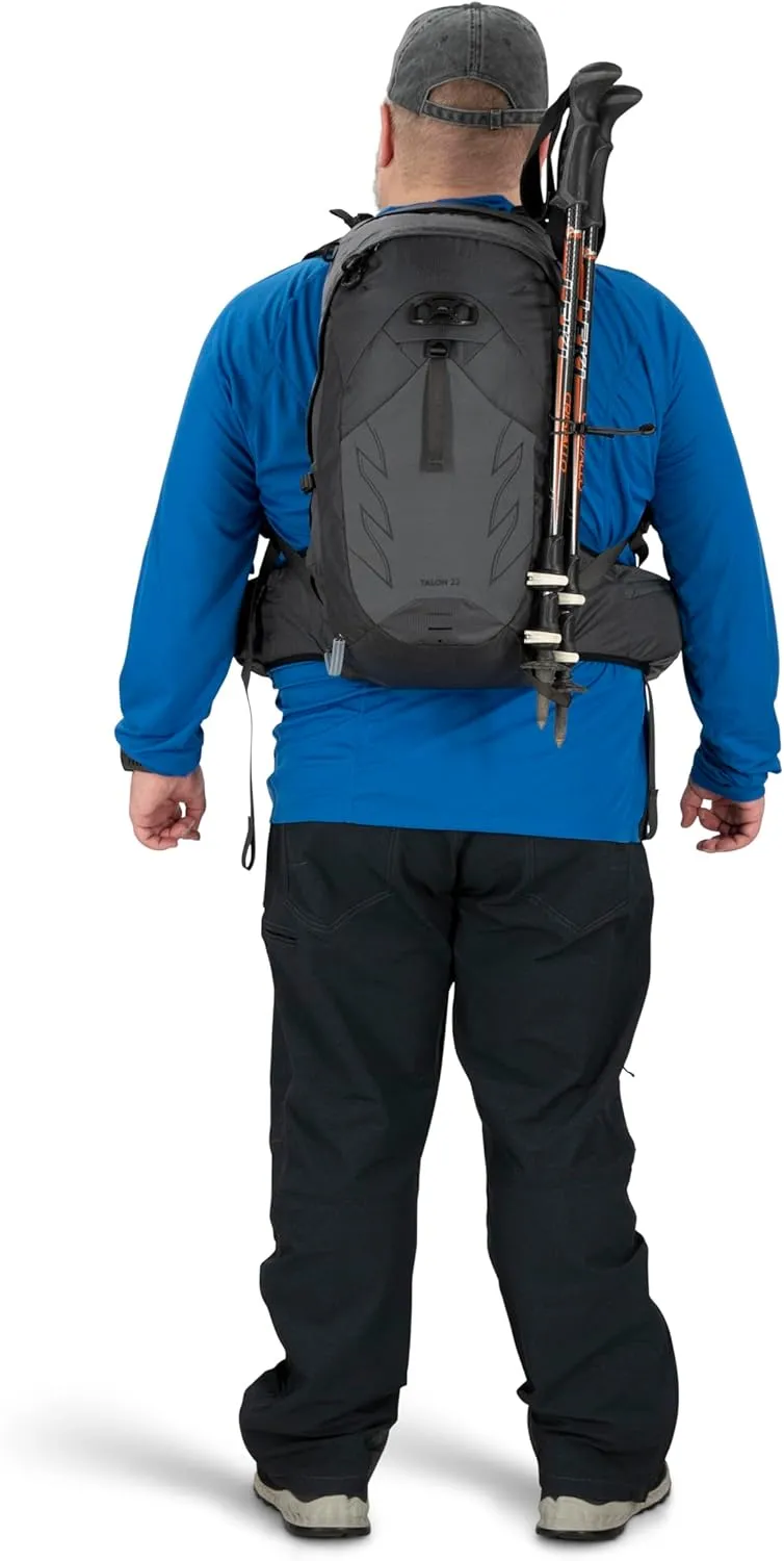 Osprey Talon 22L Men's Hiking Backpack with Hipbelt, Eclipse Grey, L/XL, Extended Fit