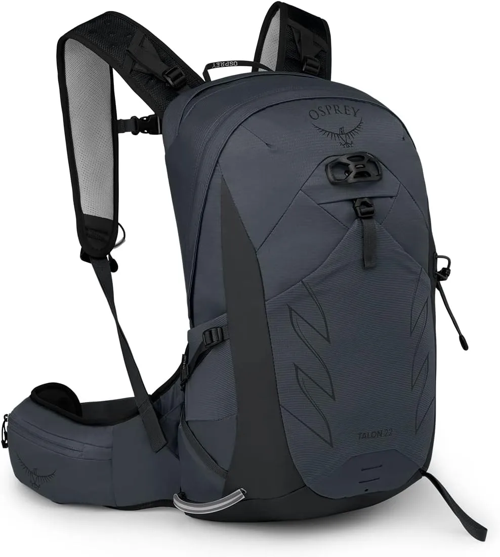 Osprey Talon 22L Men's Hiking Backpack with Hipbelt, Eclipse Grey, L/XL, Extended Fit