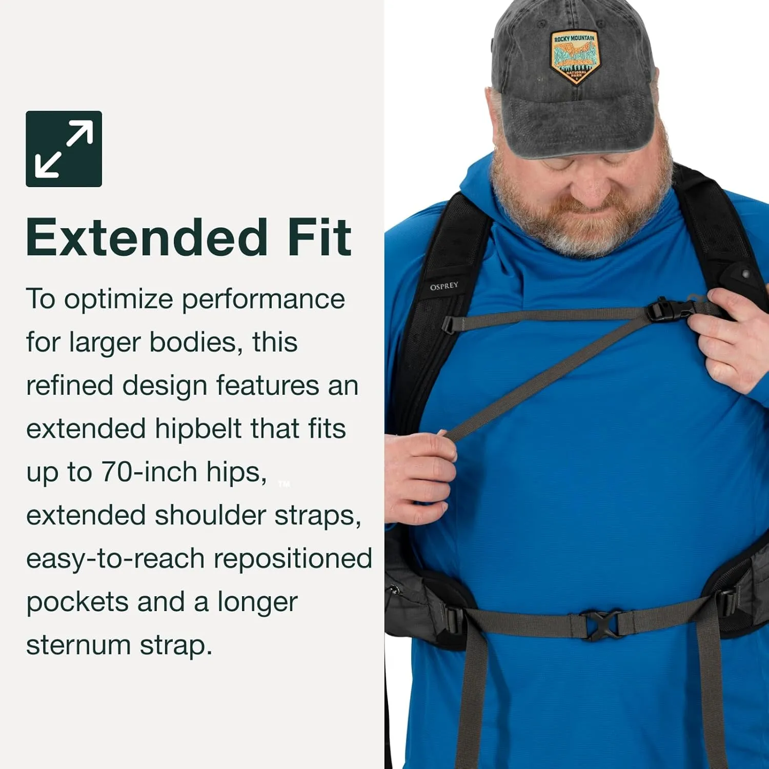 Osprey Talon 22L Men's Hiking Backpack with Hipbelt, Eclipse Grey, L/XL, Extended Fit