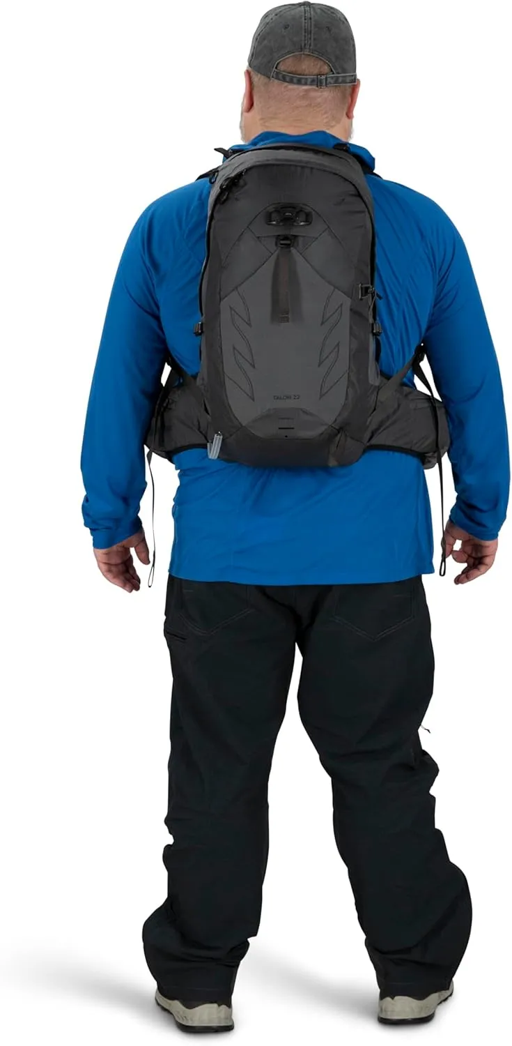 Osprey Talon 22L Men's Hiking Backpack with Hipbelt, Eclipse Grey, L/XL, Extended Fit