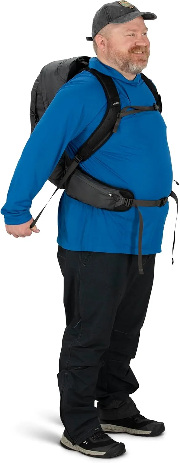 Osprey Talon 22L Men's Hiking Backpack with Hipbelt, Eclipse Grey, L/XL, Extended Fit