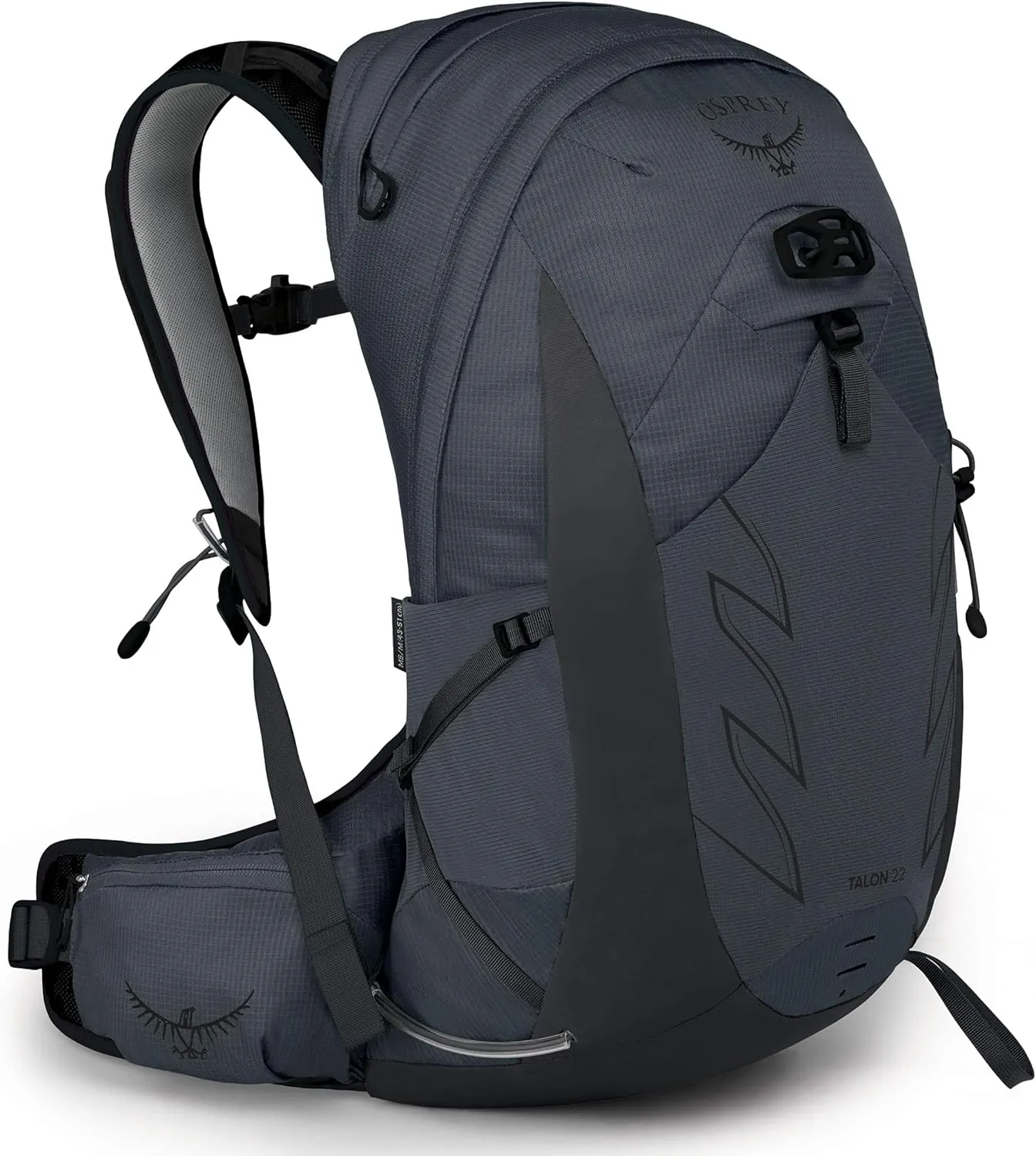 Osprey Talon 22L Men's Hiking Backpack with Hipbelt, Eclipse Grey, S/M