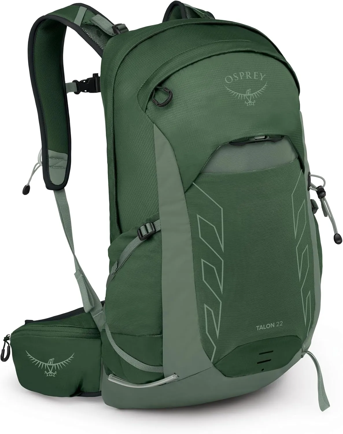 Osprey Talon 22L Men's Lightweight Hiking Backpack with Hipbelt, Green Canopy/Pine Leaf