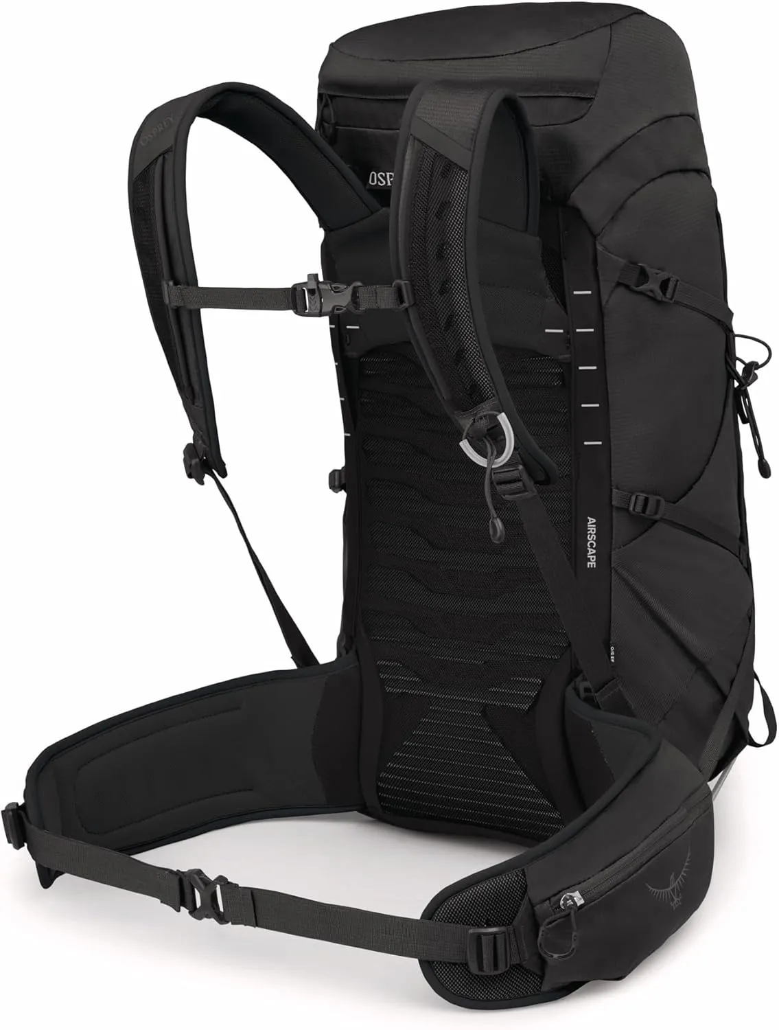 Osprey Talon 33L Men's Lightweight Hiking Backpack with Hipbelt, Black/Coal Grey, Extended Fit