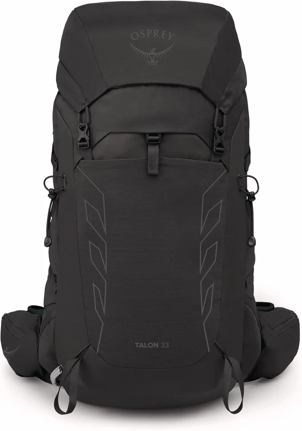 Osprey Talon 33L Men's Lightweight Hiking Backpack with Hipbelt, Black/Coal Grey, Extended Fit