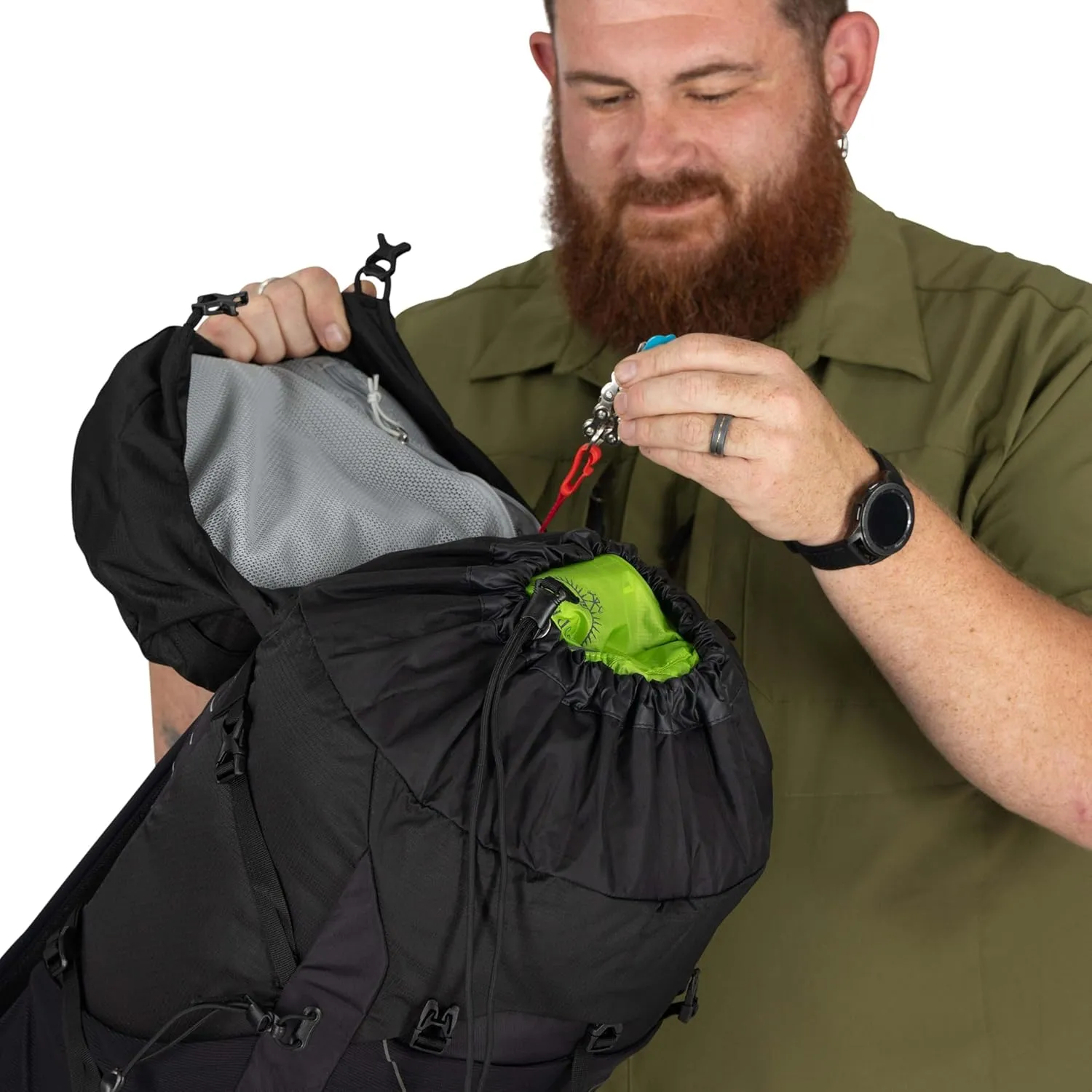 Osprey Talon 33L Men's Lightweight Hiking Backpack with Hipbelt, Black/Coal Grey, Extended Fit