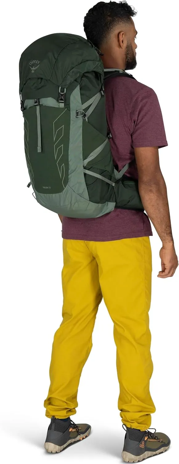 Osprey Talon 33L Men's Lightweight Hiking Backpack with Hipbelt, Scoria Blue/Night Shift