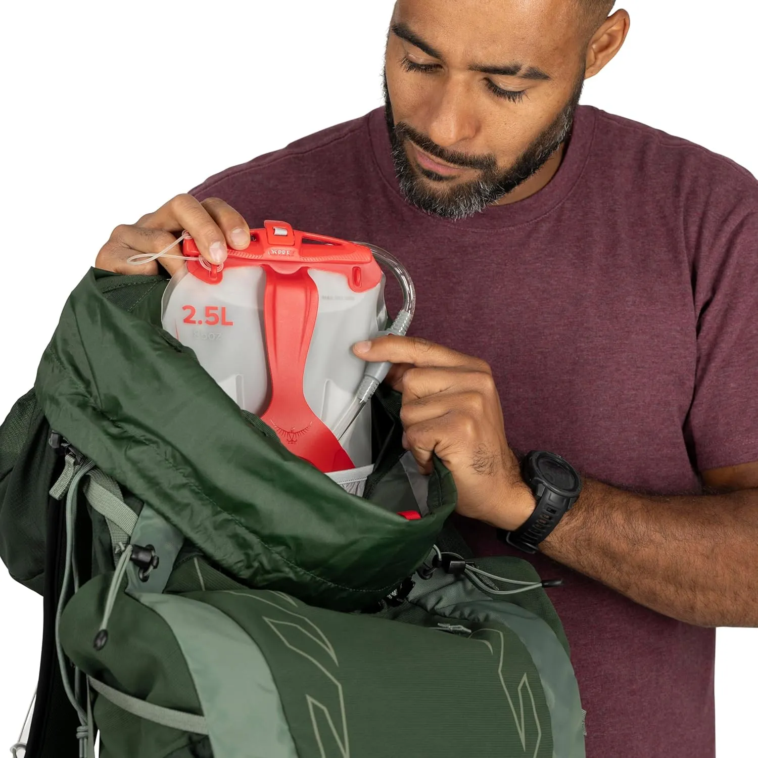Osprey Talon 33L Men's Lightweight Hiking Backpack with Hipbelt, Scoria Blue/Night Shift