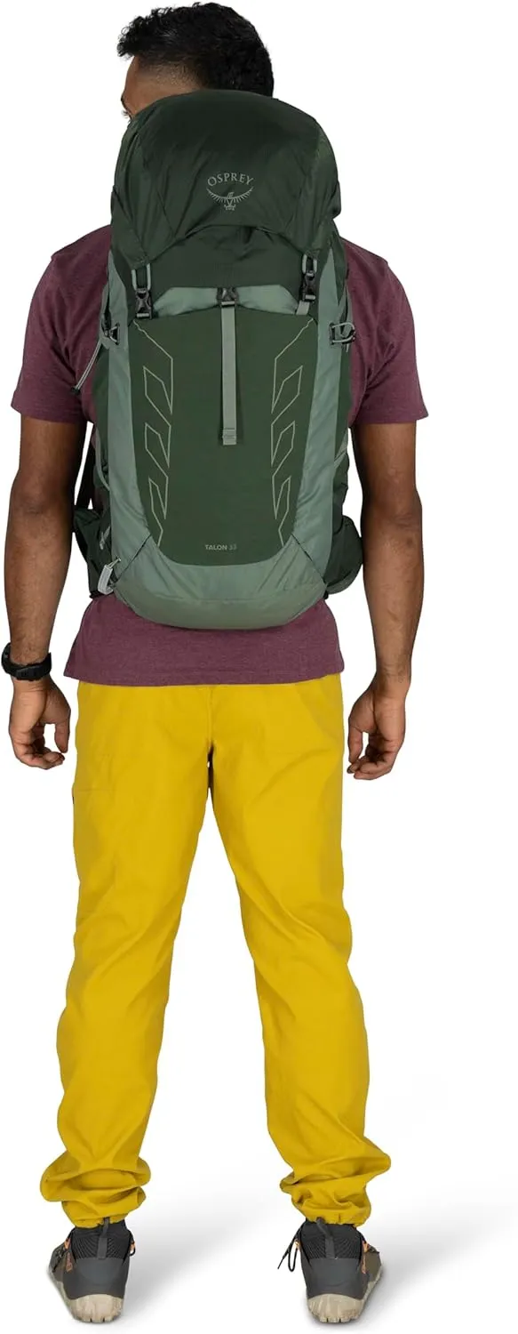 Osprey Talon 33L Men's Lightweight Hiking Backpack with Hipbelt, Scoria Blue/Night Shift