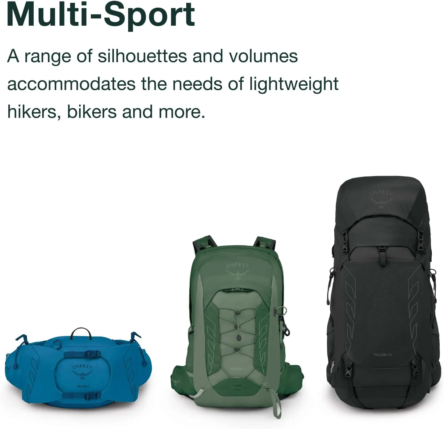 Osprey Talon 33L Men's Lightweight Hiking Backpack with Hipbelt, Scoria Blue/Night Shift