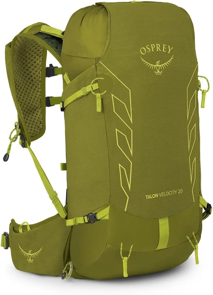 Osprey Talon Velocity 20L Men's Hiking Backpack, Matcha Green/Lemongrass, L/XL